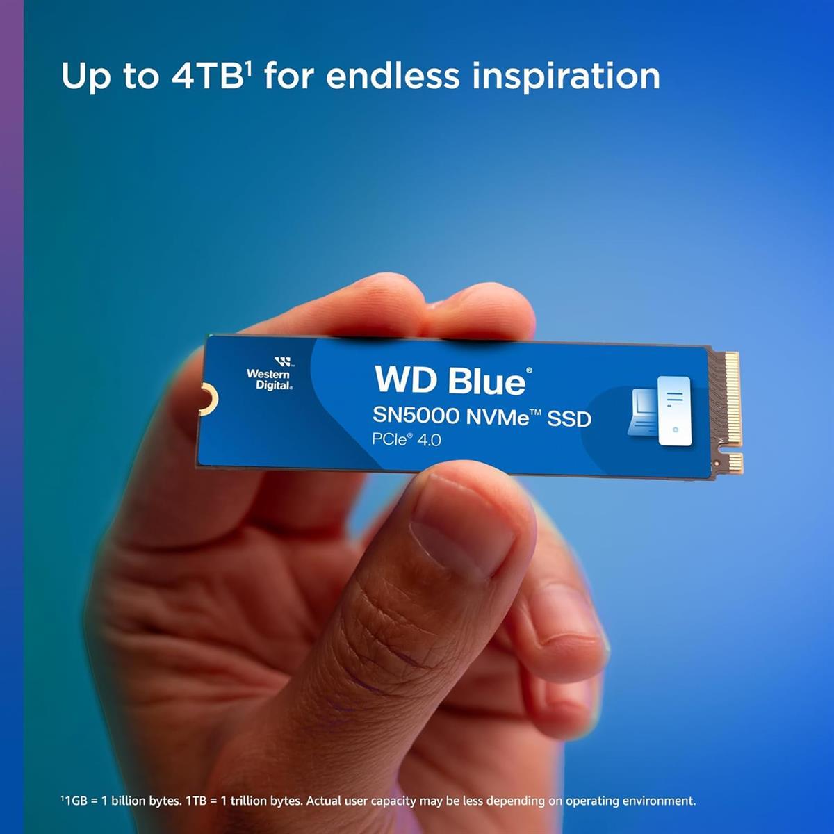 WD Blue M.2 NVME SSD SN5000 500GB Gen 4 Upto 5,000Mb/s