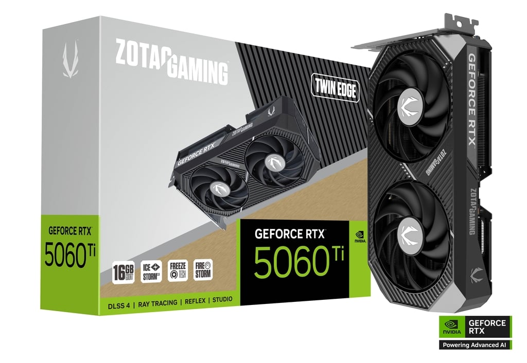 ZOTAC Graphic Card RTX 5060 Ti 16GB OC Twin Edge