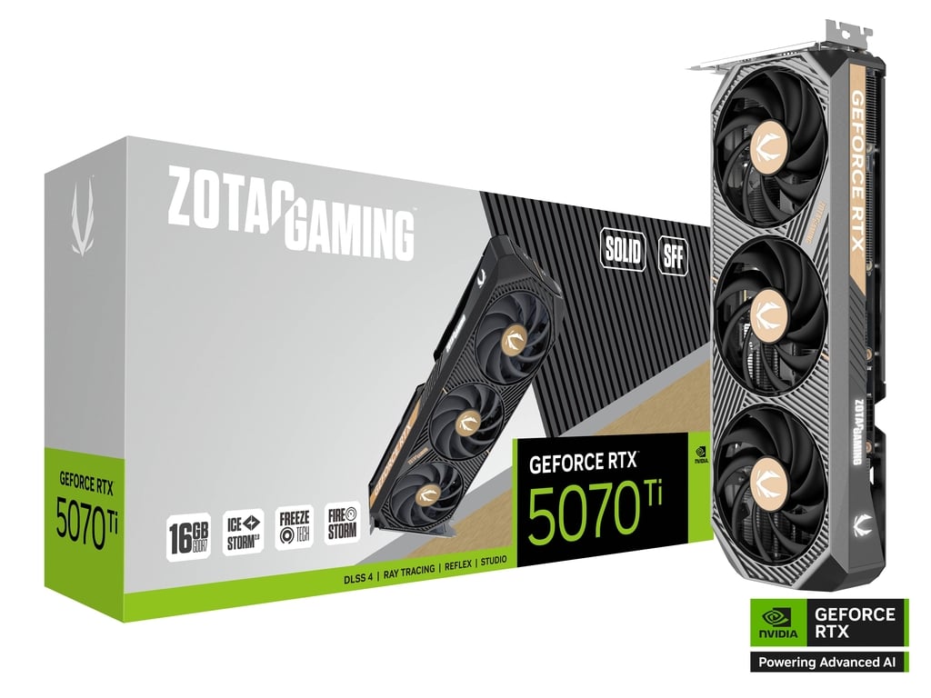 ZOTAC Graphic Card RTX 5070 ti 16GB OC Solid SFF