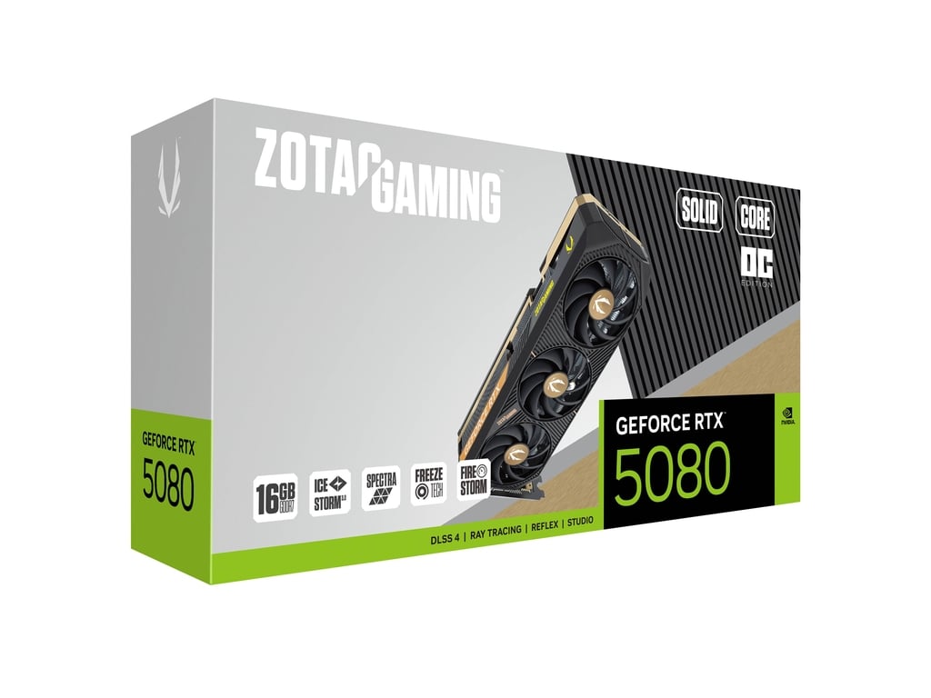 Zotac Graphic Card RTX 5080 Solid Core OC 16GB