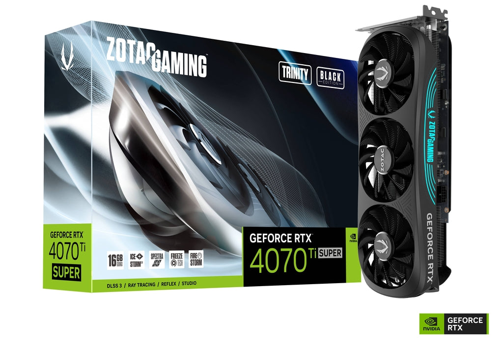 Zotac Graphic Card RTX 4070 Ti Super 16GB Trinity Black