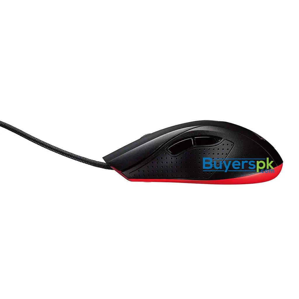 ASUS Cerberus Ambidextrous Optical Gaming Mouse with Four-Stage DPI Switch and LED Indicator - Black - Mouse