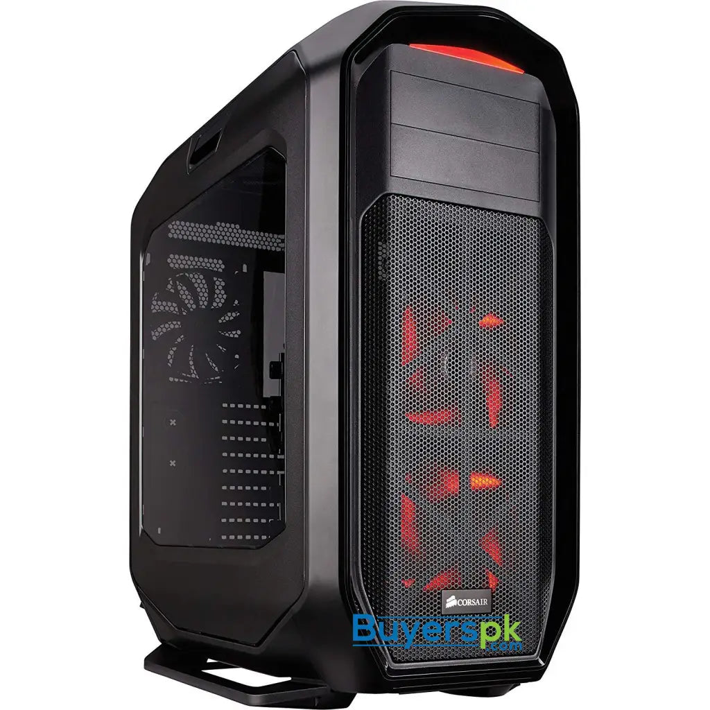 Corsair CC-9011063-WW 780T Graphite Series Windowed Full Tower ATX Gaming Case with LED Fan - Black/Red - Casing