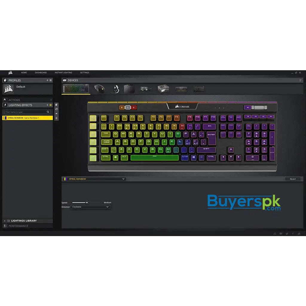 CORSAIR K70 LUX RGB Mechanical Gaming Keyboard - USB Passthrough & Media Controls - Linear & Quiet - Cherry MX Red - RGB LED Backlit -