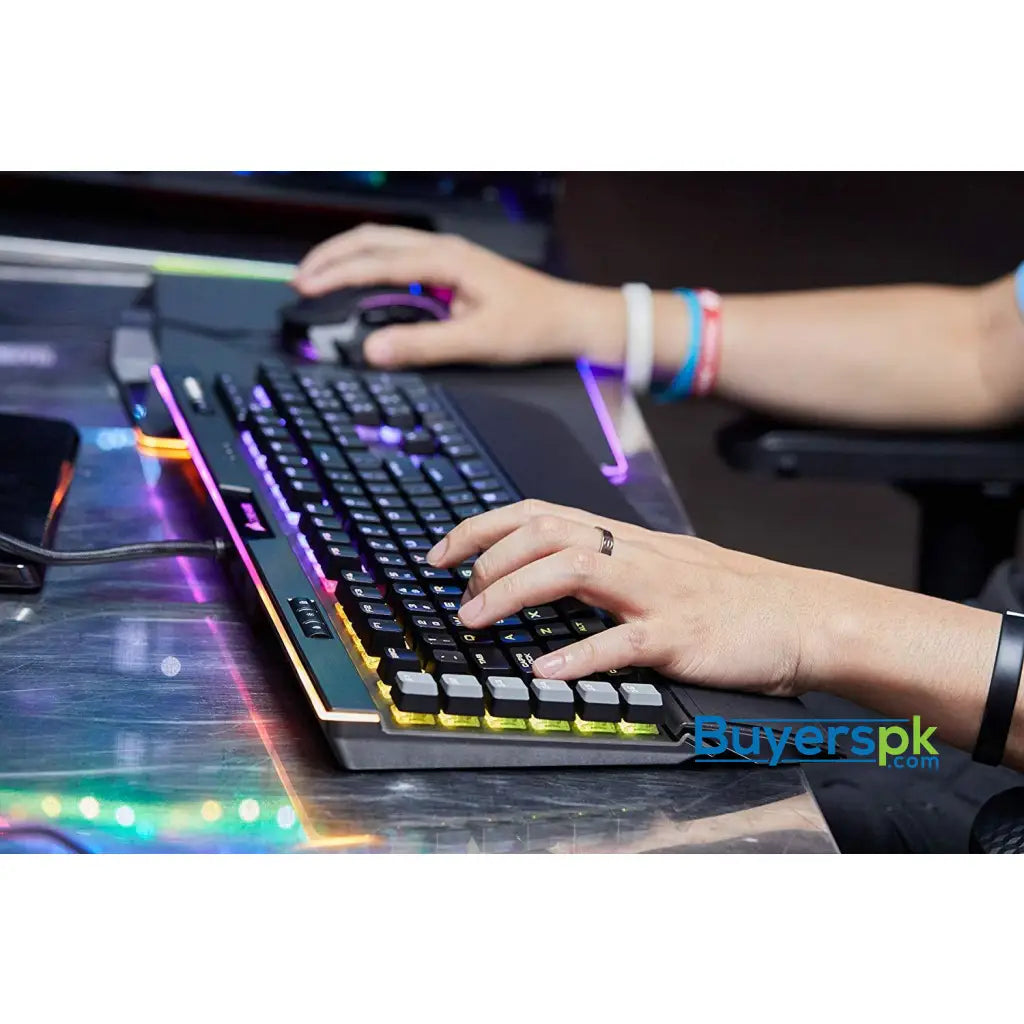 CORSAIR K95 RGB PLATINUM Mechanical Gaming Keyboard - 6x Programmable Macro Keys - USB Passthrough & Media Controls - Fastest Cherry MX