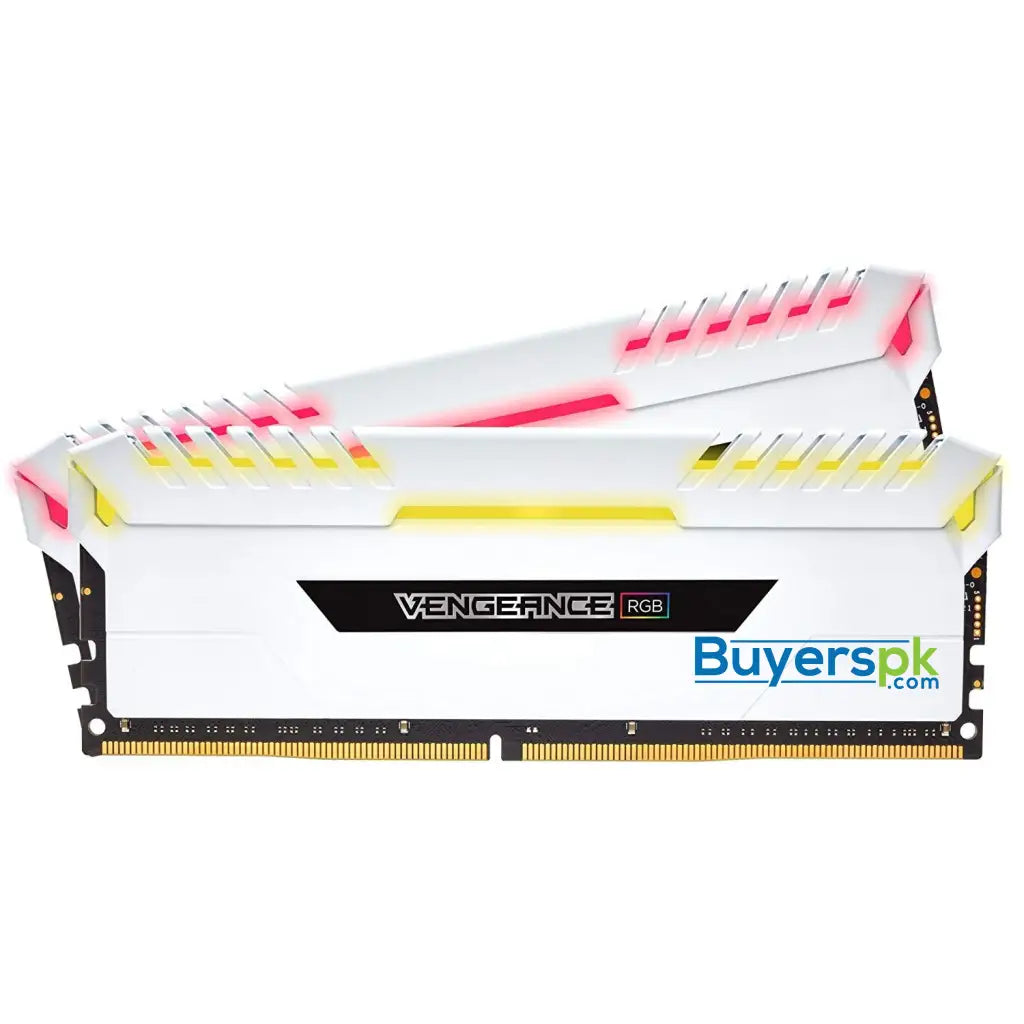 Corsair Vengeance RGB 16 GB (2 x 8 GB) DDR4 3000 MHz C15 XMP 2.0 Enthusiast RGB LED Illuminated Memory Kit - White - RAM