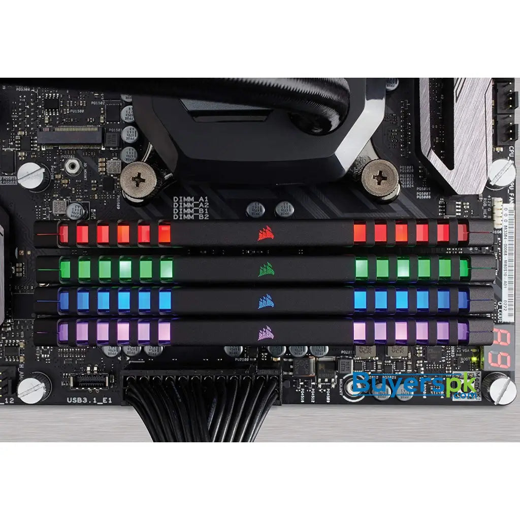 CORSAIR Vengeance RGB 16GB (2x8GB) DDR4 3200MHz C16 Desktop Memory - Black - RAM