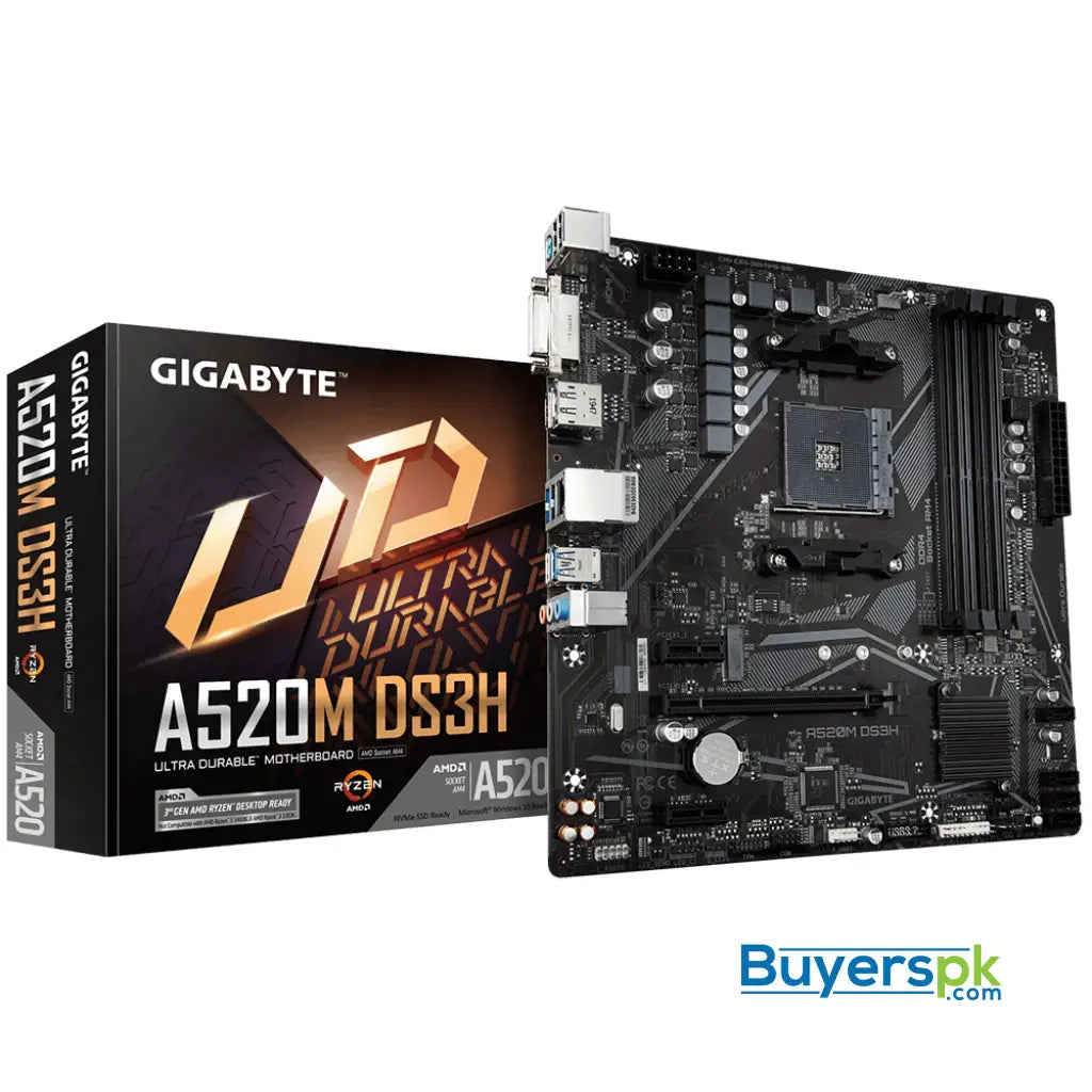 Gigabyte A520m Ds3h Amd Am4 Matx Motherboard - Price in Pakistan