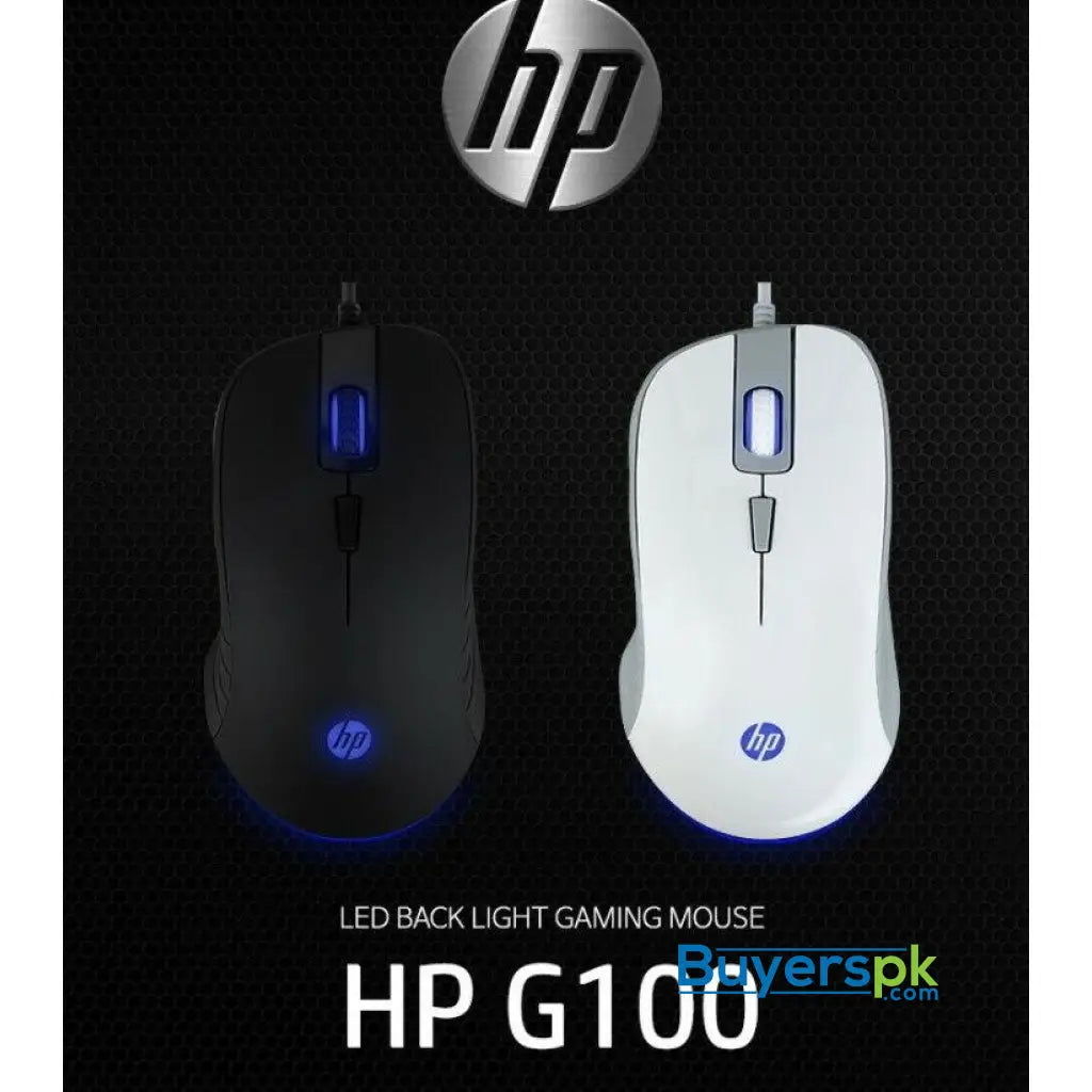 Hp G100 Wired Optical Usb Gaming Mouse 2000dpi White/black E-sports Games Office Wired Mice