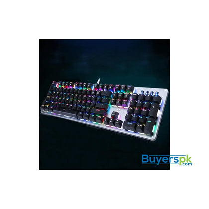 HP GK100S 104keys NKRO RGB LED Backlight Blue Switch Mechanical Gaming Keyboard - Keyboard