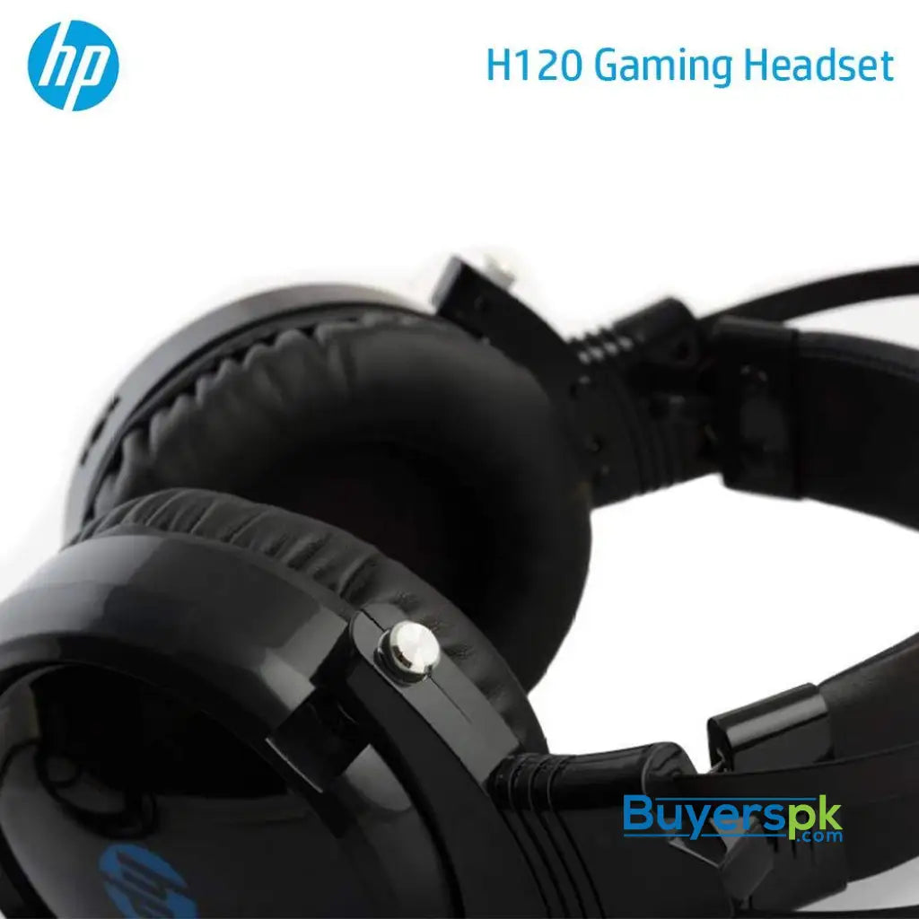 HP H120 USB 2 Pin Gaming Headset with Mic Control (Black) - Headset