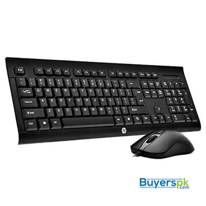 HP km100 USB Wired 104 Keys Membrane Keyboard And 1600dpi Mouse Set Water-proof - Keyboard + Mouse