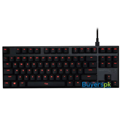 HyperX Alloy FPS Pro - Tenkeyless Mechanical Gaming Keyboard - 87-Key Ultra-Compact Form Factor - Linear & Quiet - Cherry MX Red - Red LED