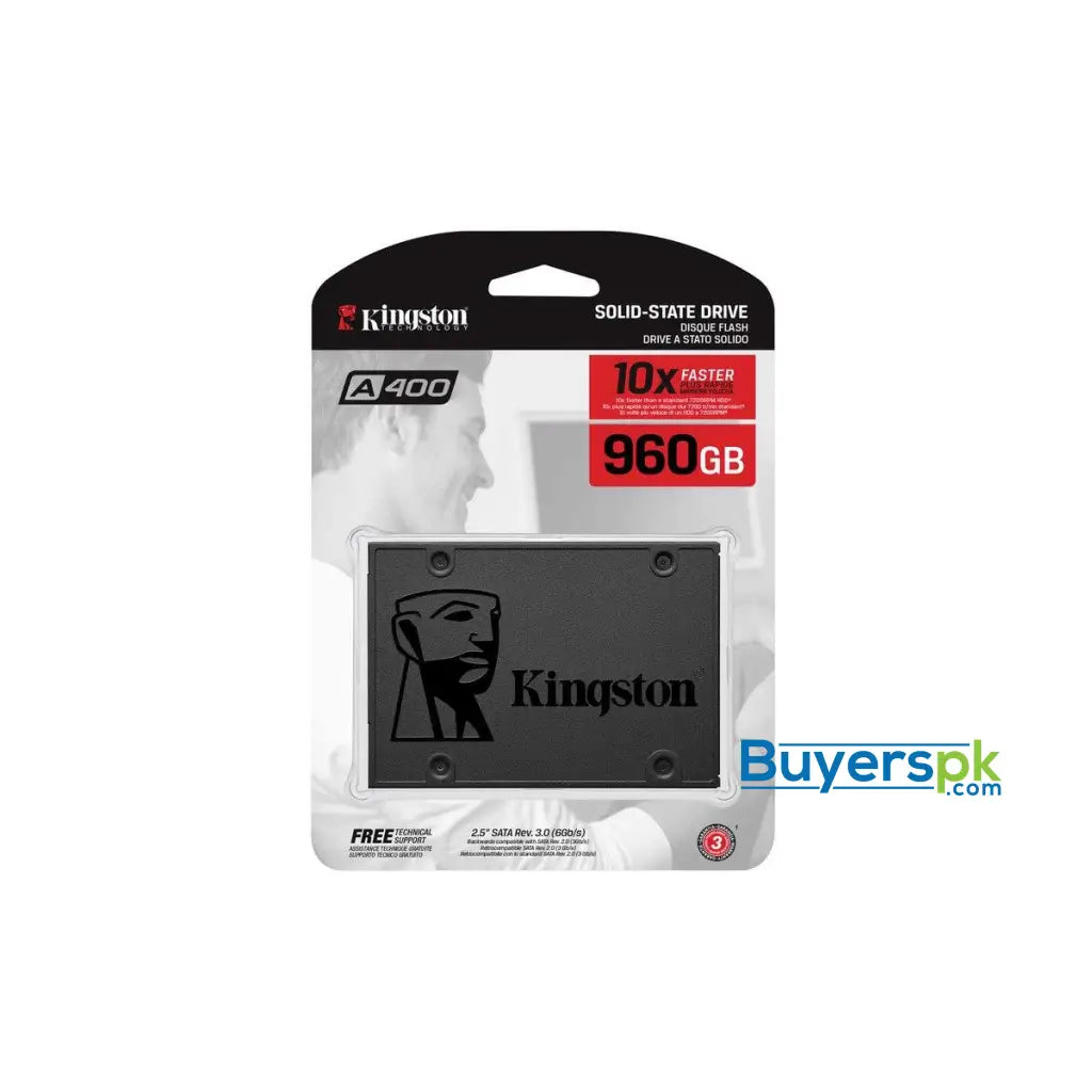 Kingston A400 SSD 960GB SATA 3 2.5 Solid State Drive SA400S37/960G - Increase Performance - Storage Devices