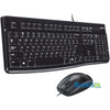 Logitech Desktop Mk120 Wired Keyboard and Usb Mouse Combo