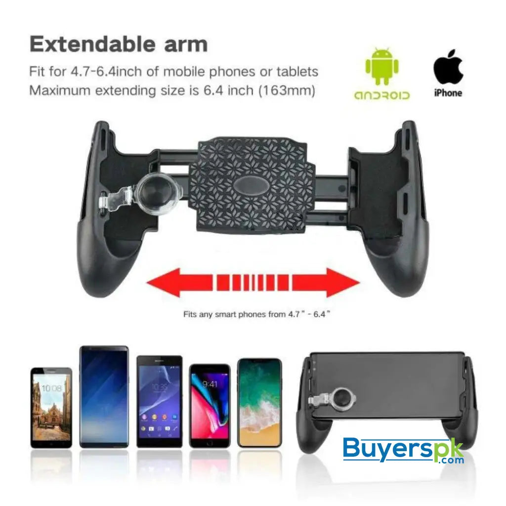 Pubg 3 in 1 Portable Jl-02 Joystick Mobile Gamepad Controller - Black - Price Pakistan