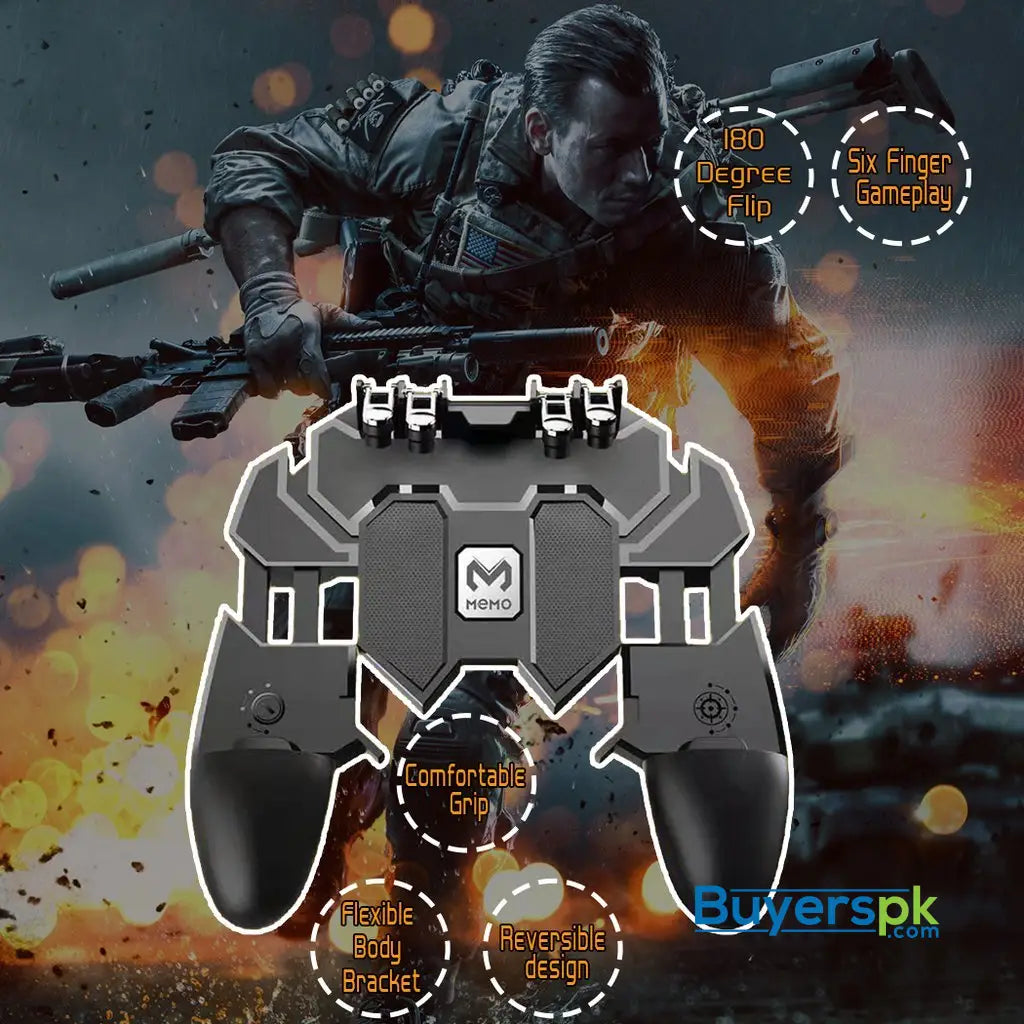 Pubg Mobile Controller Six Finger Gamepad Ak66 - Price in Pakistan