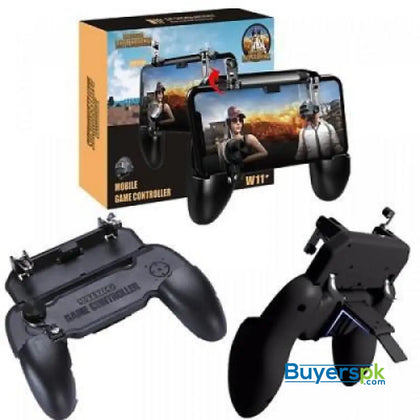 Pubg W11plus Mobile Game Pad L1r1 with Joystick Trigger - Black - Price in Pakistan