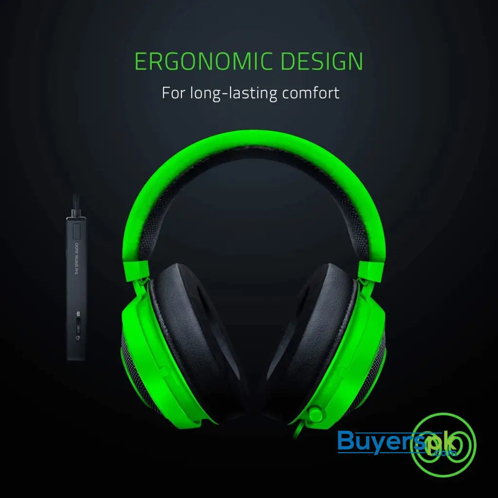 Razer Kraken Tournament Edition - Wired Gaming Headset with USB Audio Controller - Green - Headset