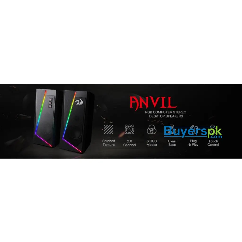 Redragon Gs520 Anvil Rgb Desktop Speakers - Speaker Price in Pakistan
