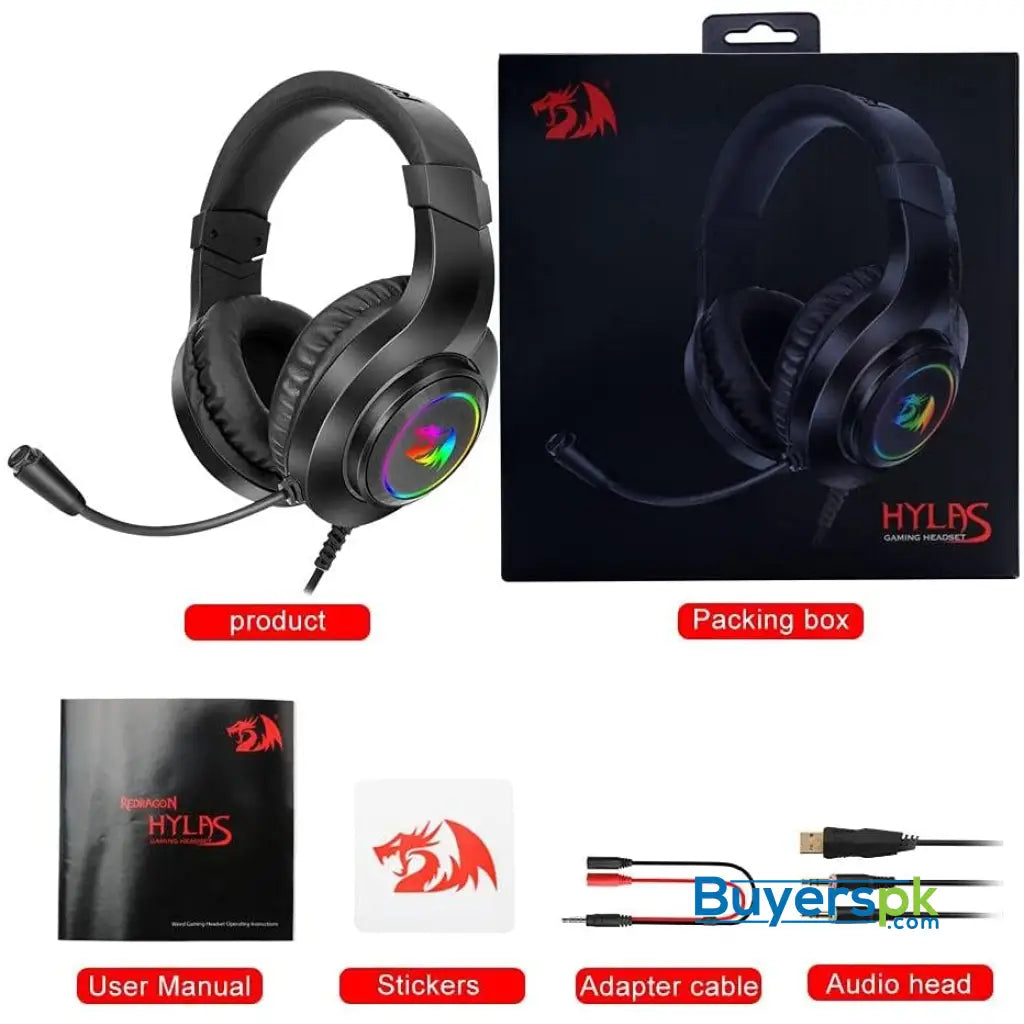 Redragon Hylas H260 Rgb Gaming Headphone 2 Jacks 3.5mm for Computer - Price in Pakistan