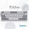 Redragon K616 Fizz 60% Wired Rgb Gaming Keyboard, 61 Keys Compact Mechanical Keyboard W/white And