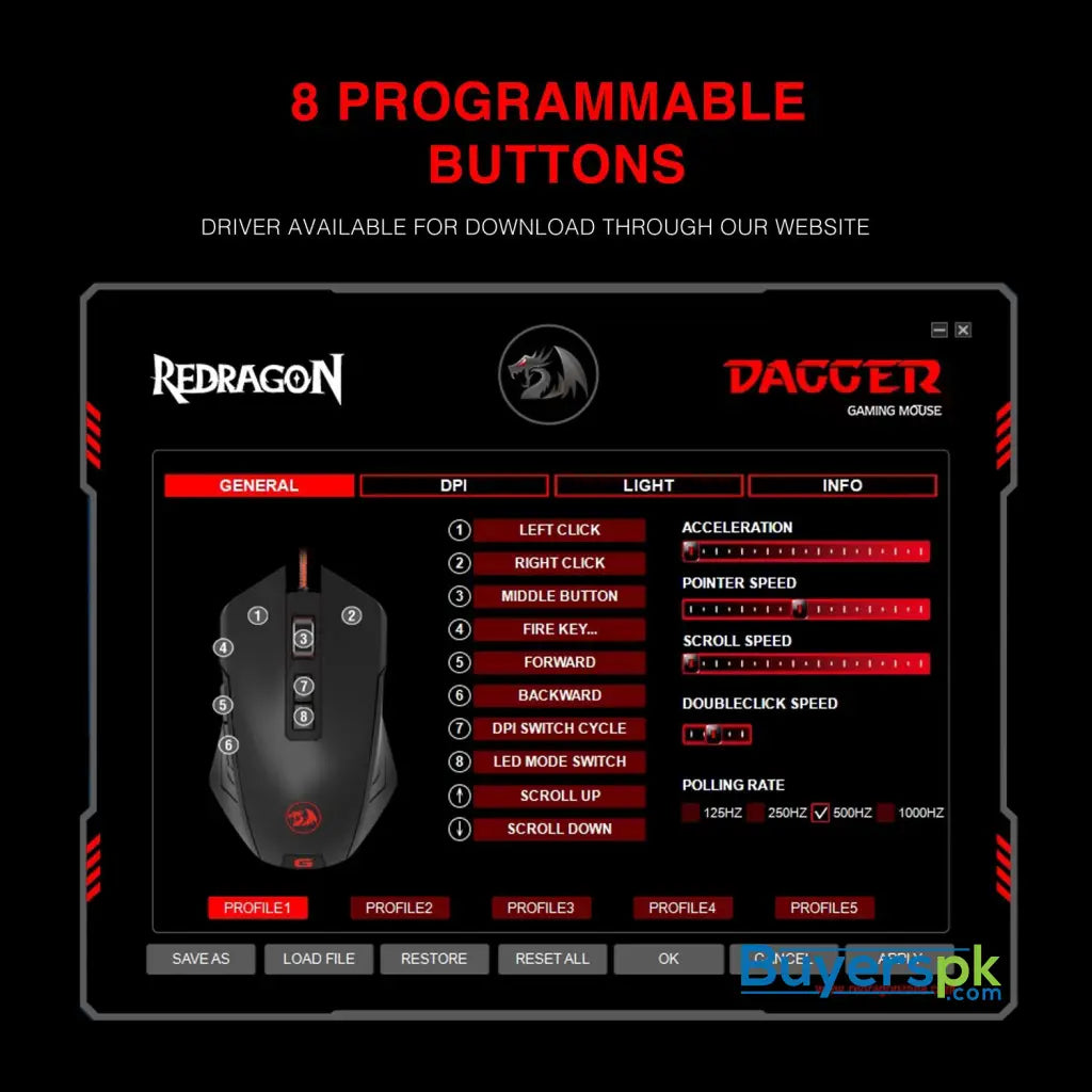 Redragon M715 Dagger Wired Gaming Mouse - Mouse