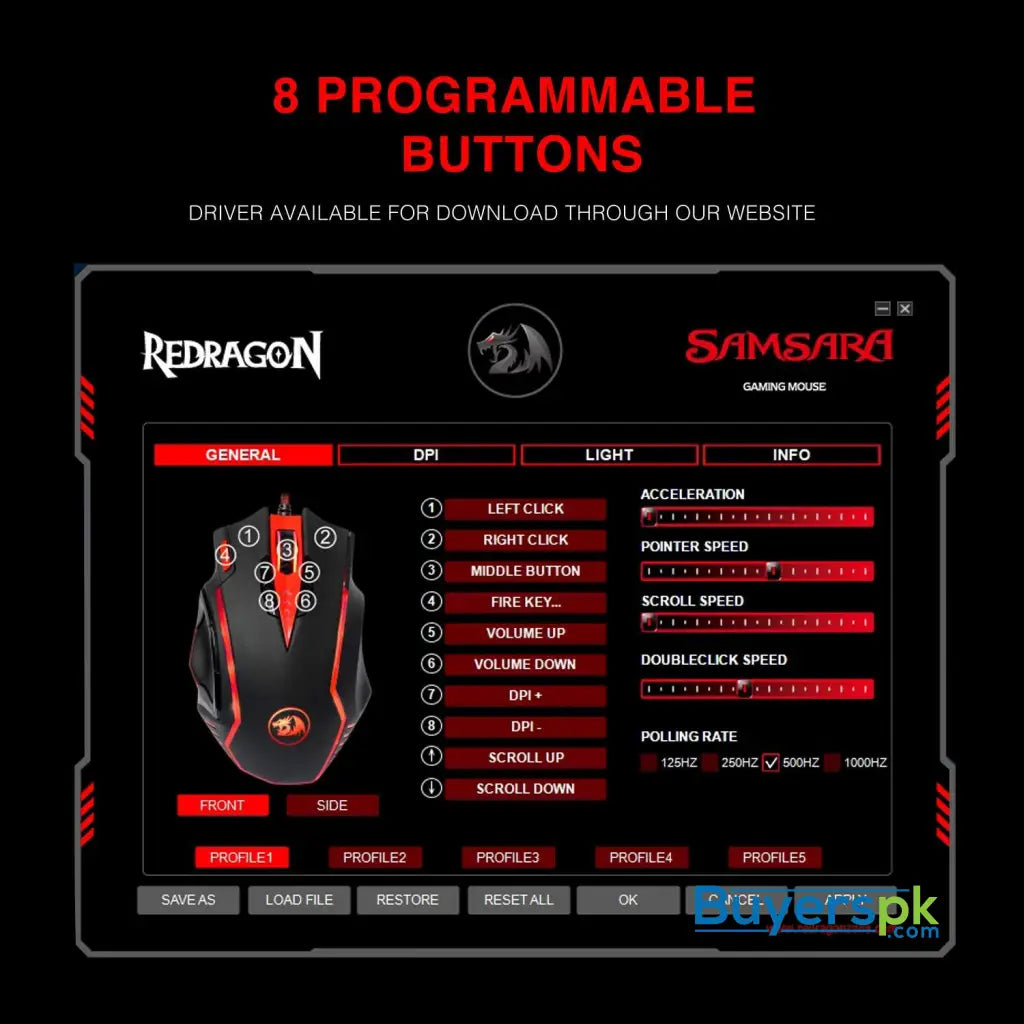 Redragon M902 Samsara Wired Gaming Mouse - Mouse