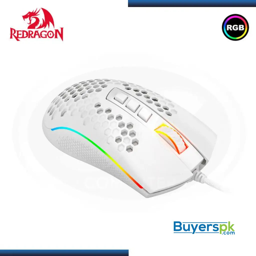 Redragon Storm Elite Lunar White M988w Gaming Mouse - Price in Pakistan