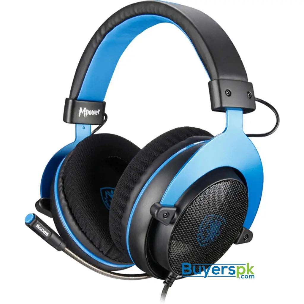 Sades Mpower Sa 723 3.5mm Multi-platform Stereo Gaming Headset Blue