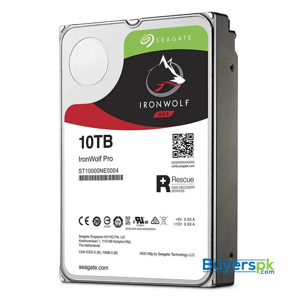 Seagate 10TB IronWolf Pro 7200RPM SATA 6Gb/s 256MB Cache 3.5-Inch NAS Hard Disk Drive (ST10000NE0004) - Hard Drive
