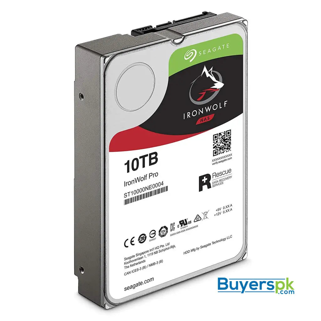 Seagate 10TB IronWolf Pro 7200RPM SATA 6Gb/s 256MB Cache 3.5-Inch NAS Hard Disk Drive (ST10000NE0004) - Hard Drive