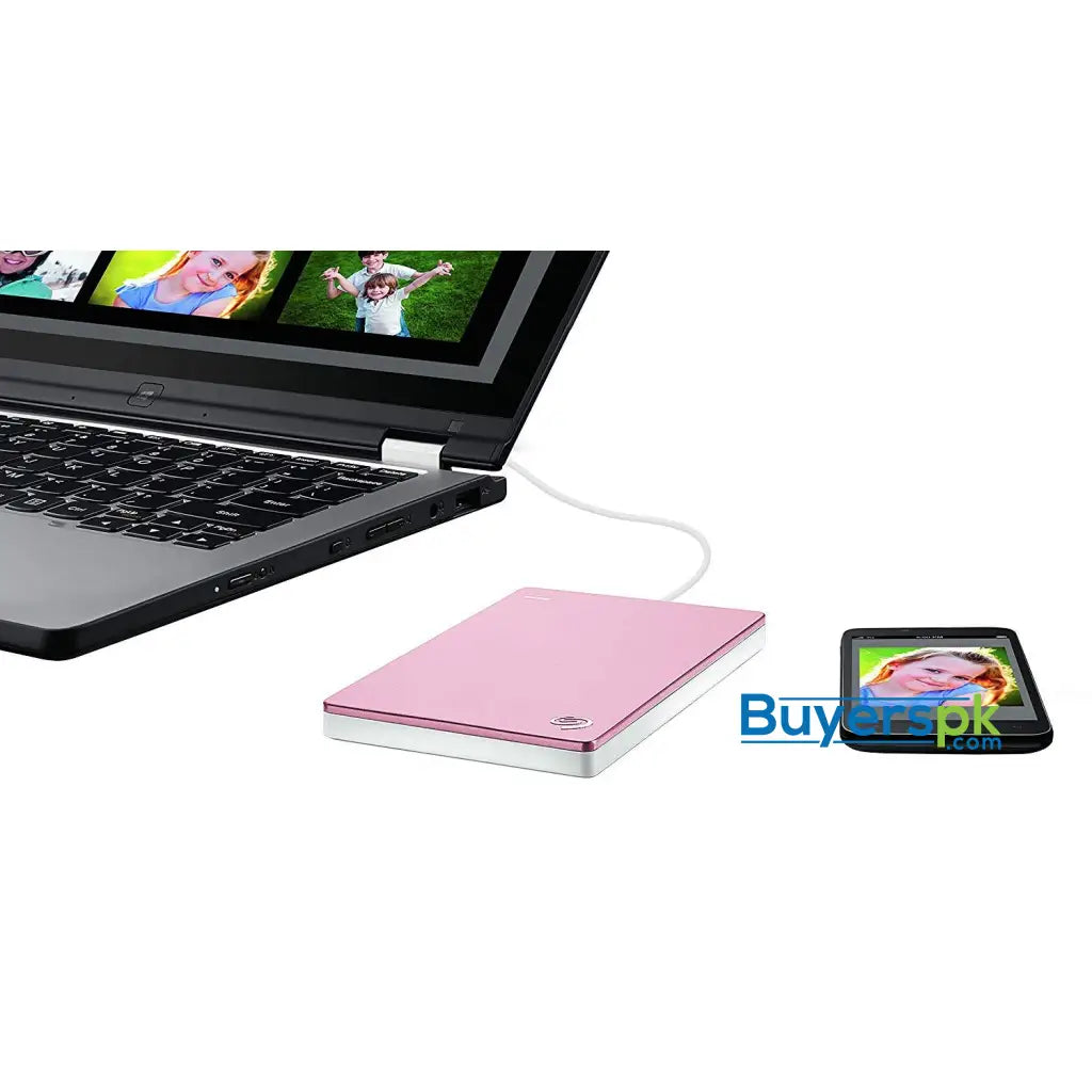 Seagate 2TB Backup Plus Slim (Rose Gold) USB 3.0 External Hard Drive for PC/Mac with 2 Months Free Adobe Photography Plan STDR2000309 3 Yrs