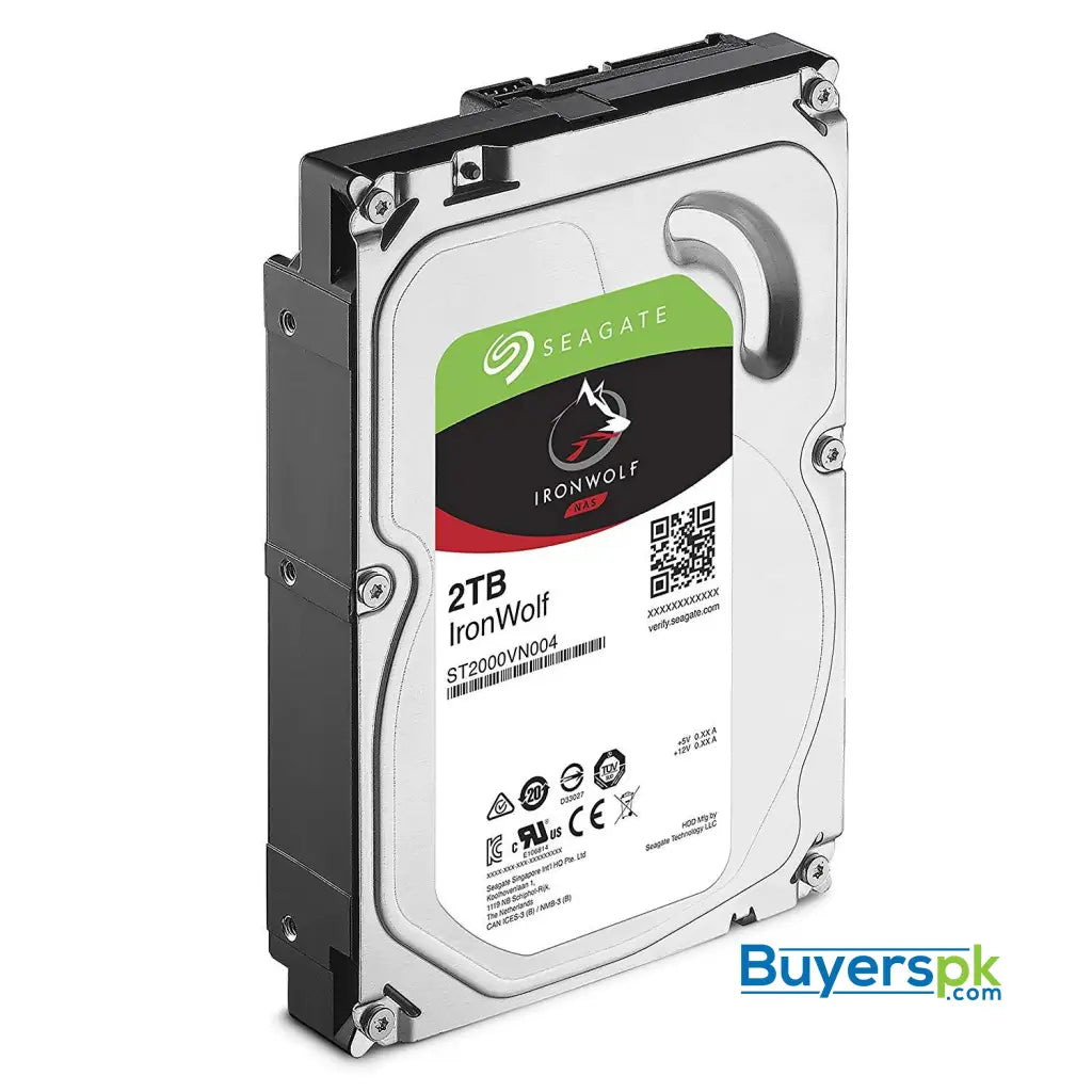 Seagate 2TB IronWolf NAS SATA Hard Drive 6Gb/s 256MB Cache 3.5-Inch Internal Hard Drive for NAS Servers Personal Cloud Storage (ST2000VN004)