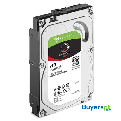 Seagate 2TB IronWolf NAS SATA Hard Drive 6Gb/s 256MB Cache 3.5-Inch Internal Hard Drive for NAS Servers Personal Cloud Storage (ST2000VN004)