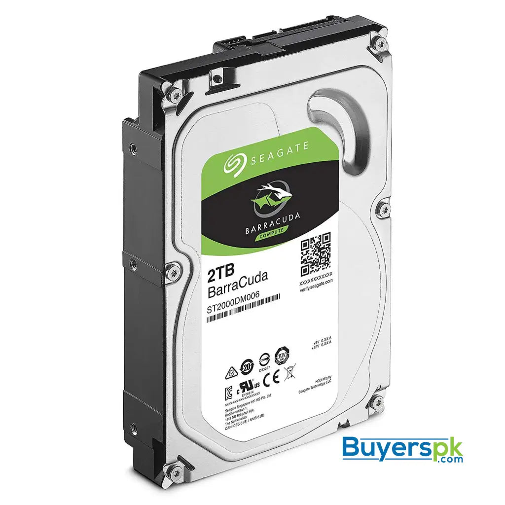 Seagate BarraCuda Internal Hard Drive 2TB SATA 6Gb/s 64MB Cache 3.5-Inch (ST2000DM006) 2 Yrs Warranty - Hard Drive