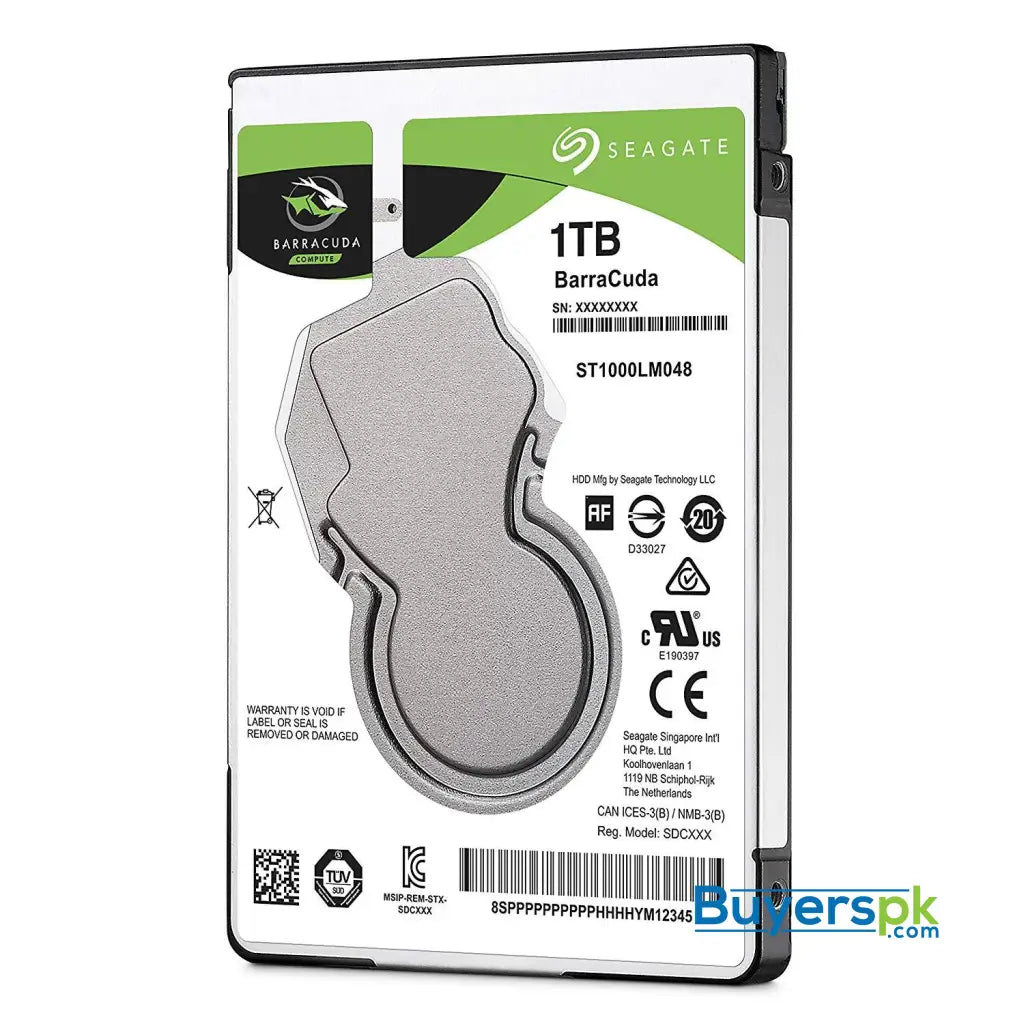 Seagate BarraCuda Mobile Hard Drive 1TB SATA 6Gb/s 128MB Cache 2.5-Inch 7mm (ST1000LM048) 2 Yrs Warranty - Hard Drive
