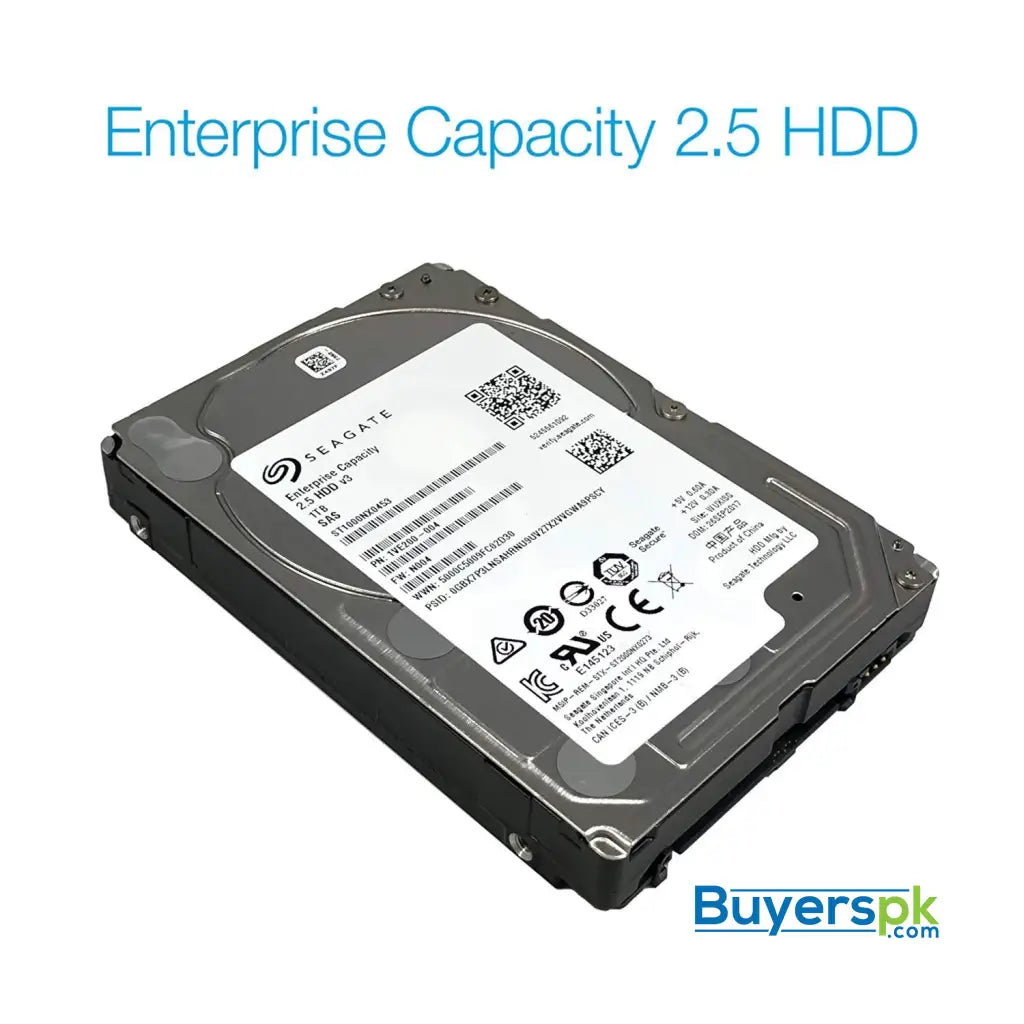 Seagate Enterprise Capacity 2.5 HDD | ST1000NX0453 | 1TB 7200RPM 128MB Cache 2.5-Inch | Dual SAS 12Gb/s Interface | 512n | Server Data