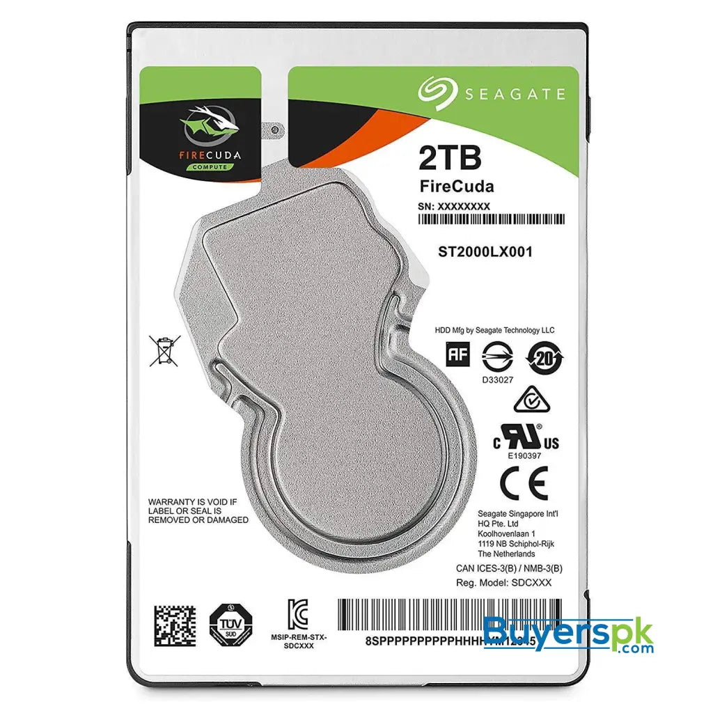 Seagate FireCuda ST2000LX015 2TB 128MB Cache SATA 6.0Gb/s 2.5 Laptop Internal Hard Drive 5 Yrs Warranty - Hard Drive