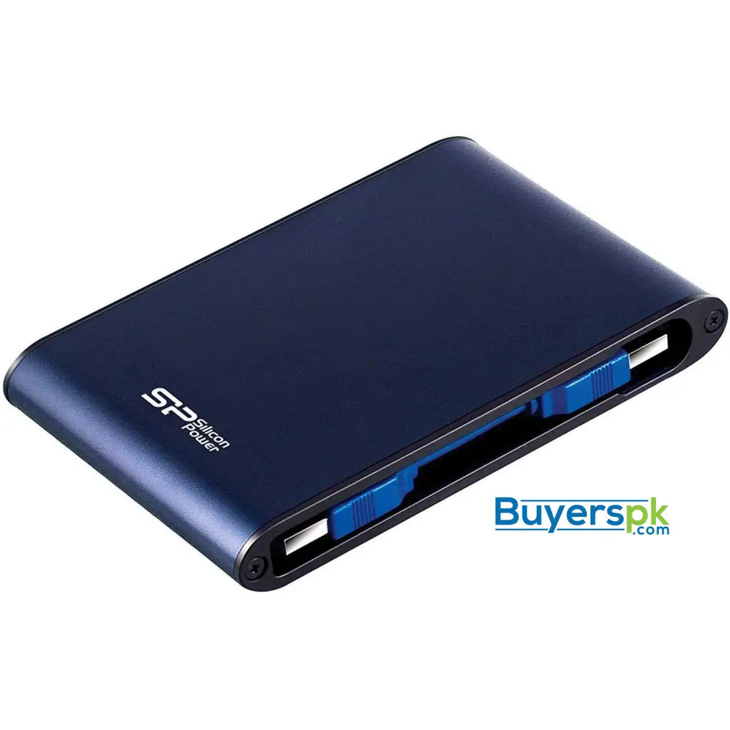 Silicon Power 1TB Rugged Portable External Hard Drive Armor A80 Waterproof USB 3.0 for PC Mac Xbox and PS4 Blue - Hard Drive