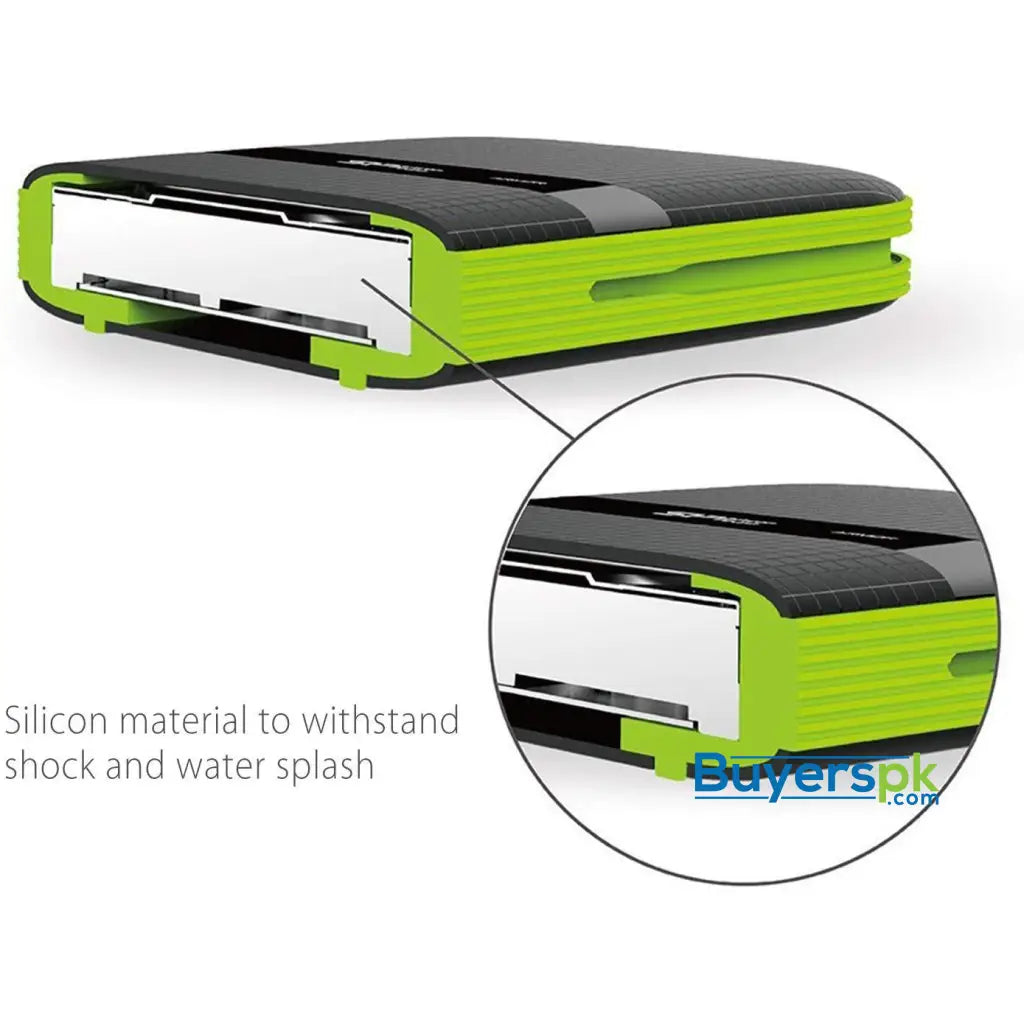 Silicon Power Black 2TB Rugged Portable External Hard Drive Armor A60 - Hard Drive