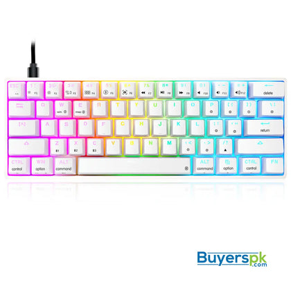 Sk61s White (abs Keycaps) Switches: Red - gaming keyboard Price in Pakistan