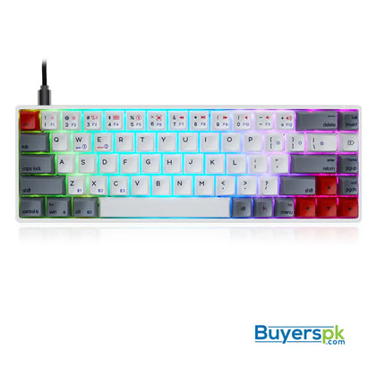 Sk68s Retro (pbt Keycaps) Switches: Red - gaming keyboard Price in Pakistan