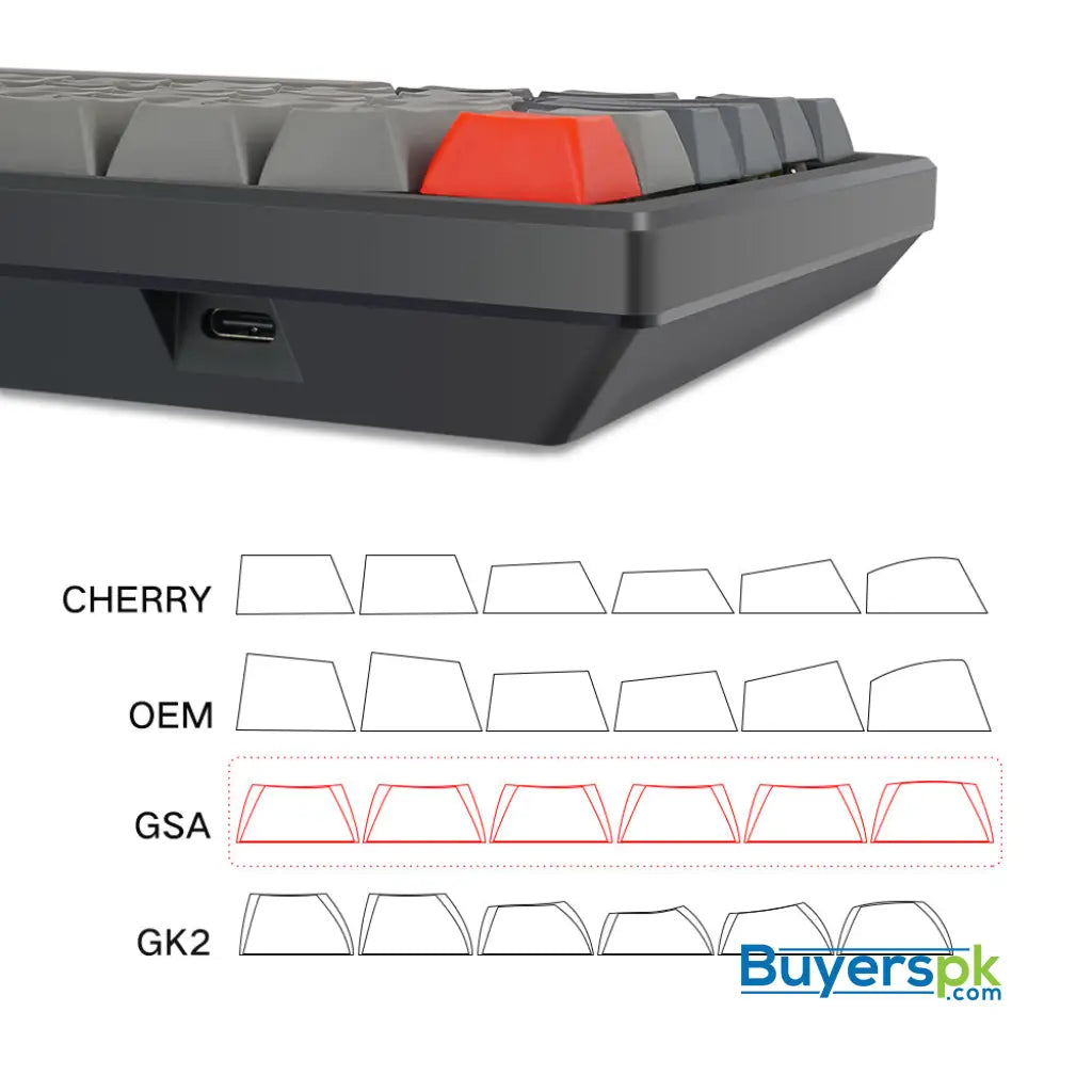 Sk84s Deep Gray (pbt Keycaps) Switches: Red - gaming keyboard Price in Pakistan