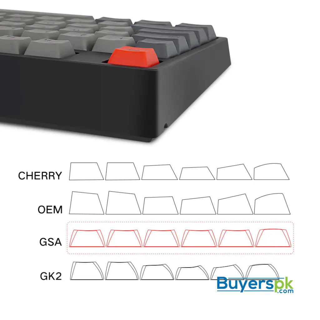 Sk87s Deep Gray (pbt Keycaps) Switches: Red - gaming keyboard Price in Pakistan