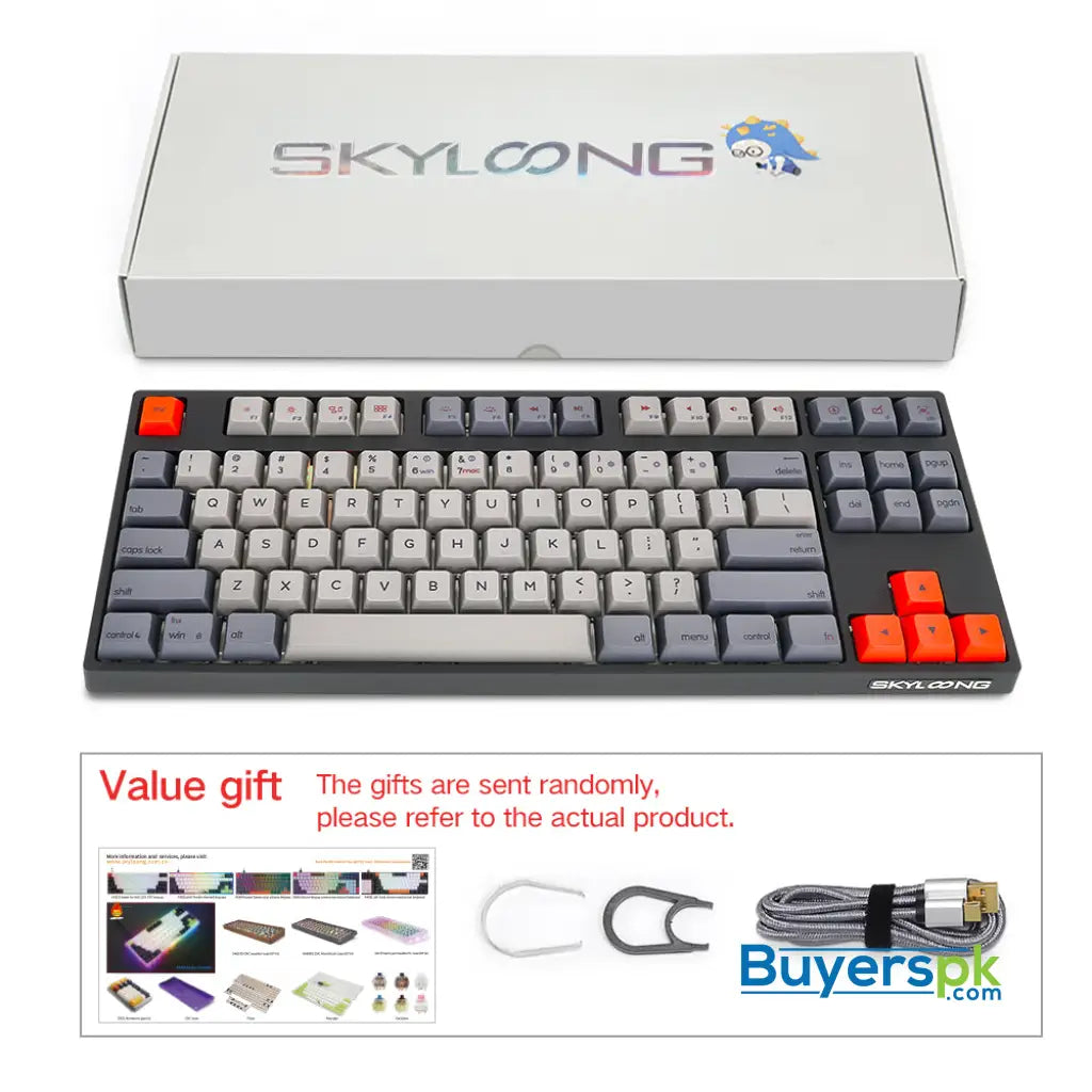 Sk87s Deep Gray (pbt Keycaps) Switches: Red - gaming keyboard Price in Pakistan