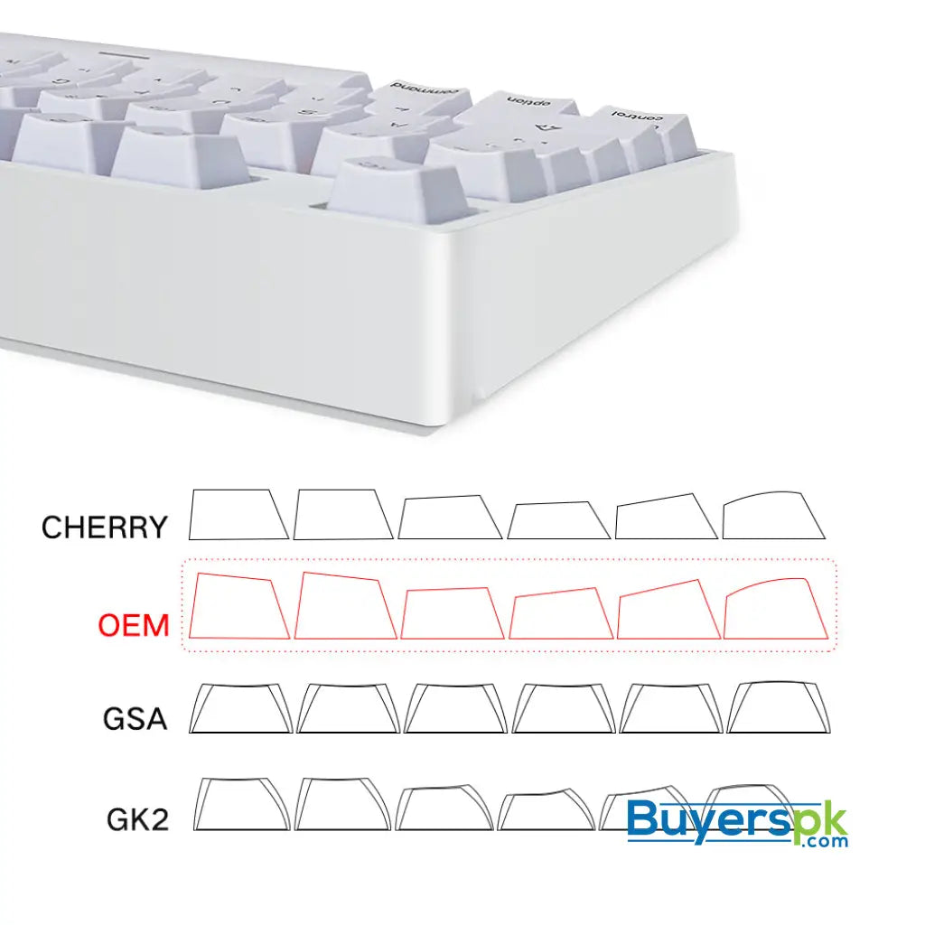 Sk87s White (abs Keycaps) Switches: Brown - gaming keyboard Price in Pakistan