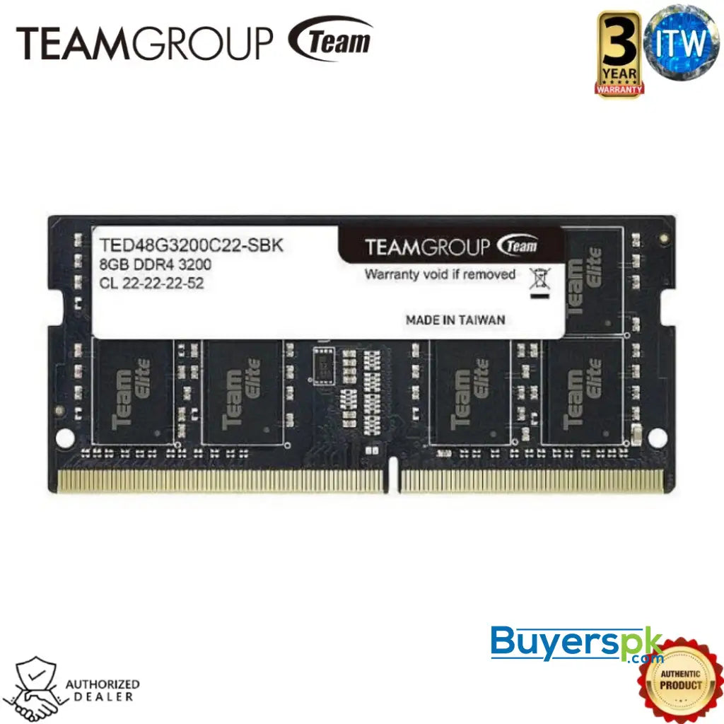 Teamgroup Ram 8gb Ddr4 3200mhz 8x1