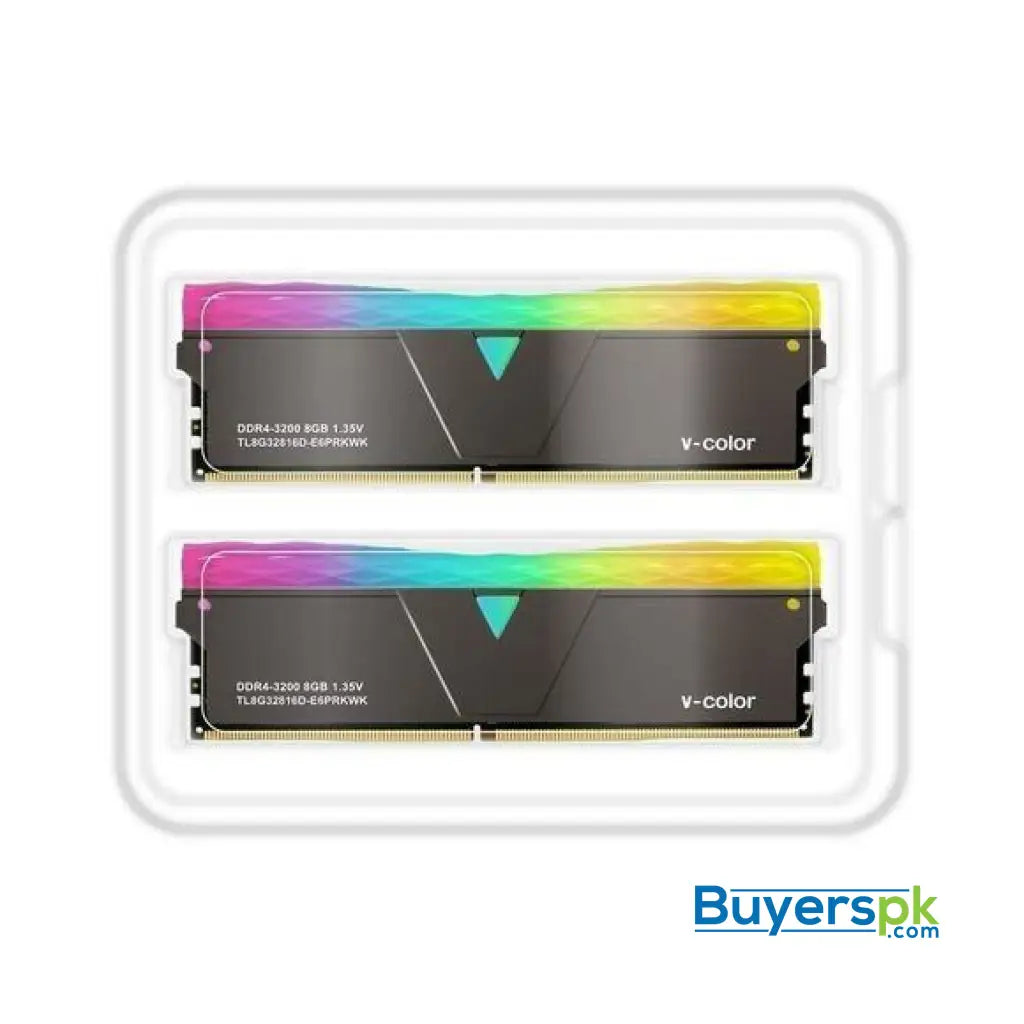 V-color Prism Pro Rgb 16gb (8gbx2) Ddr4 Dram 3200mhz Memory Kit – Jet Black - RAM Price in Pakistan