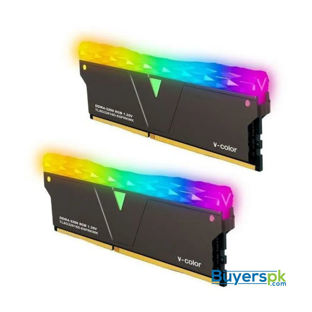 V-color Prism Pro Rgb 16gb (8gbx2) Ddr4 Dram 3200mhz Memory Kit – Jet Black - RAM Price in Pakistan